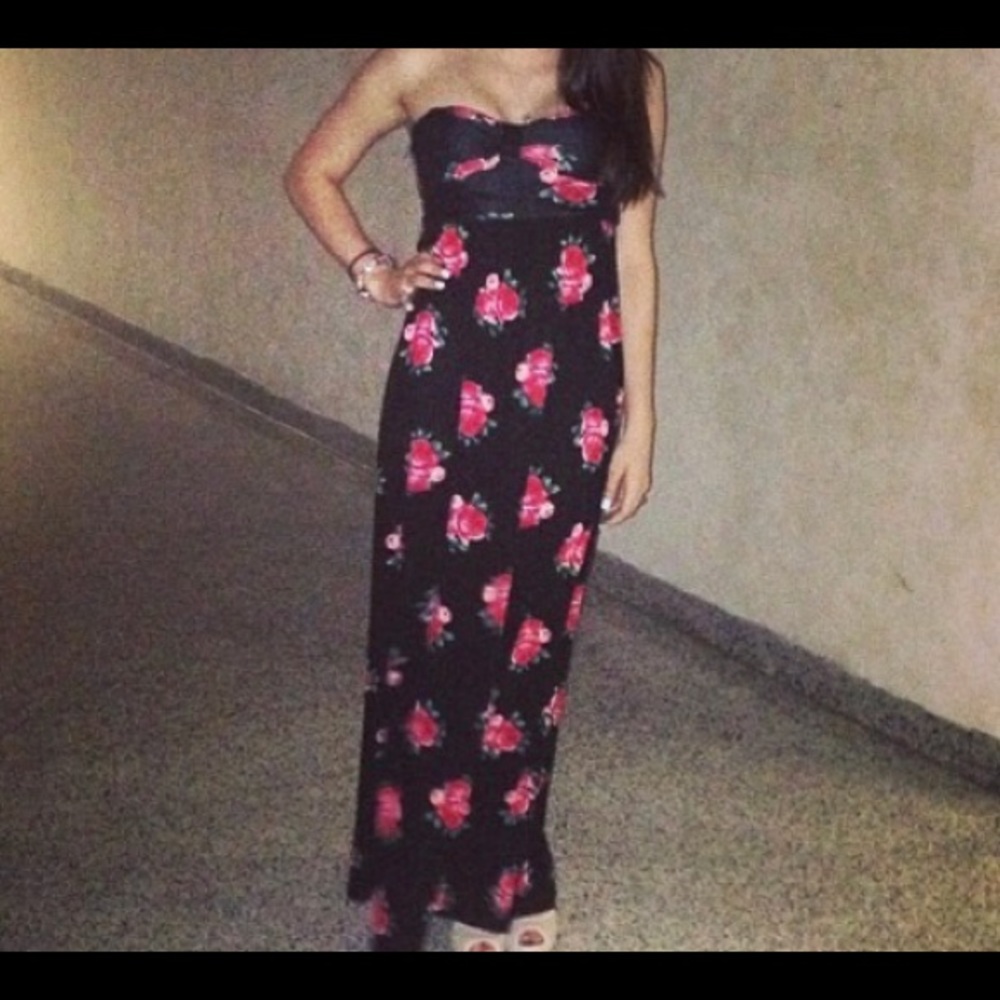 Floral print maxi dress